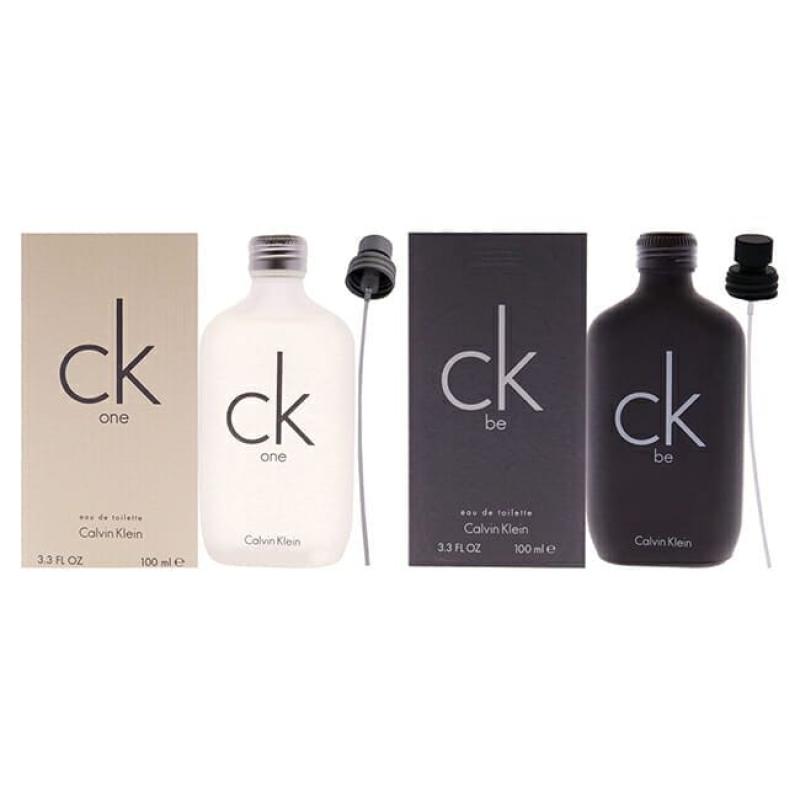 CK Kit by Calvin Klein for Unisex - 2 Pc Kit 3.4 oz EDT Spray CK One, 3.4oz CK Be EDT Spray