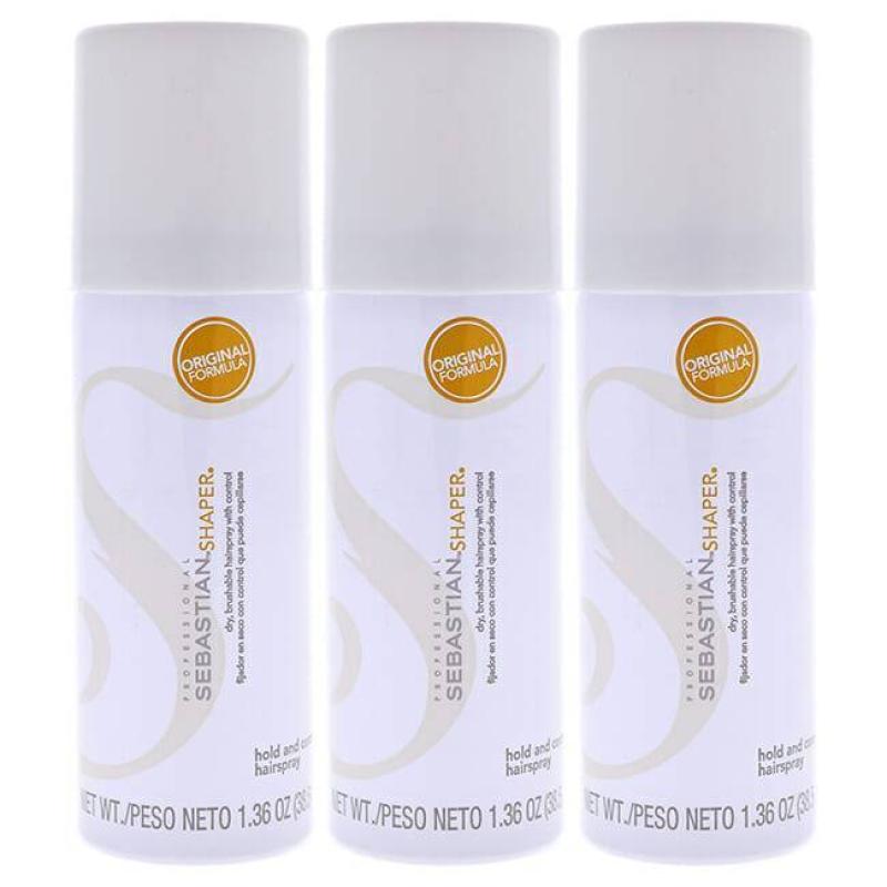 Shaper Hairspray Regular - Travel Size by Sebastian for Unisex - 1.36 oz Hair Spray - Pack of 3