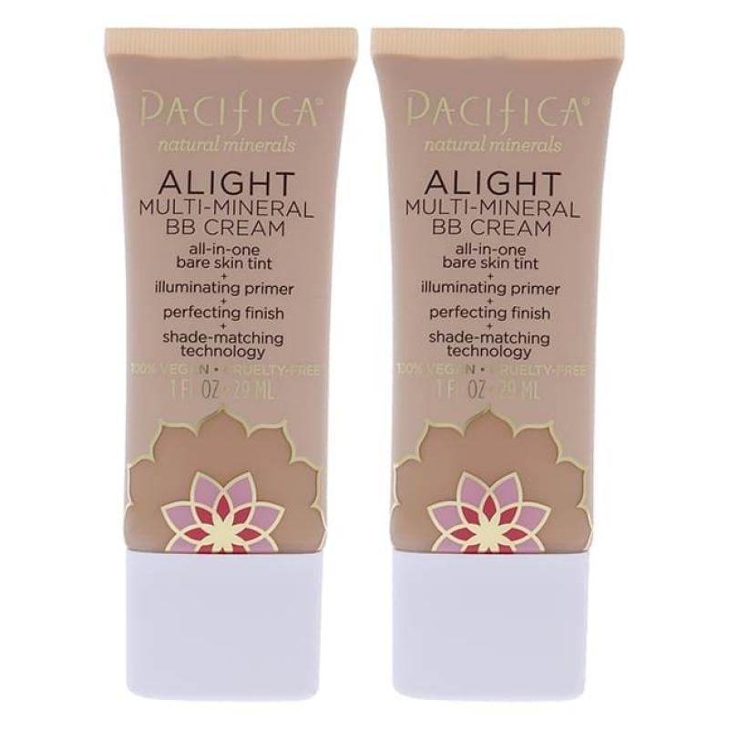 Alight Multi-Mineral BB Cream - 6 Medium by Pacifica for Women - 1 oz Makeup - Pack of 2