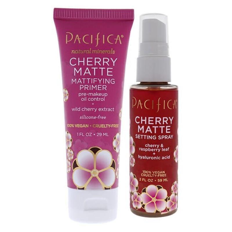 Cherry Matte Kit by Pacifica for Women - 2 Pc Kit 1oz Primer, 2oz Setting Spray