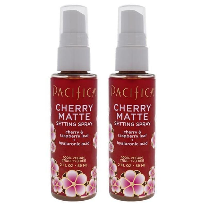 Cherry Matte Setting Spray by Pacifica for Women - 2 oz Setting Spray - Pack of 2