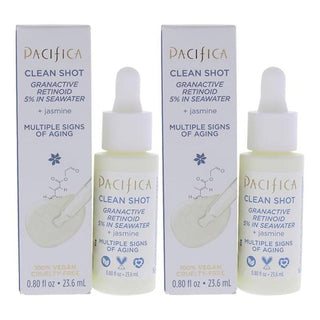 Clean Shot Granactive Retinoid 5 Percent In Seawater by Pacifica for Unisex - 0.8 oz Serum - Pack of 2