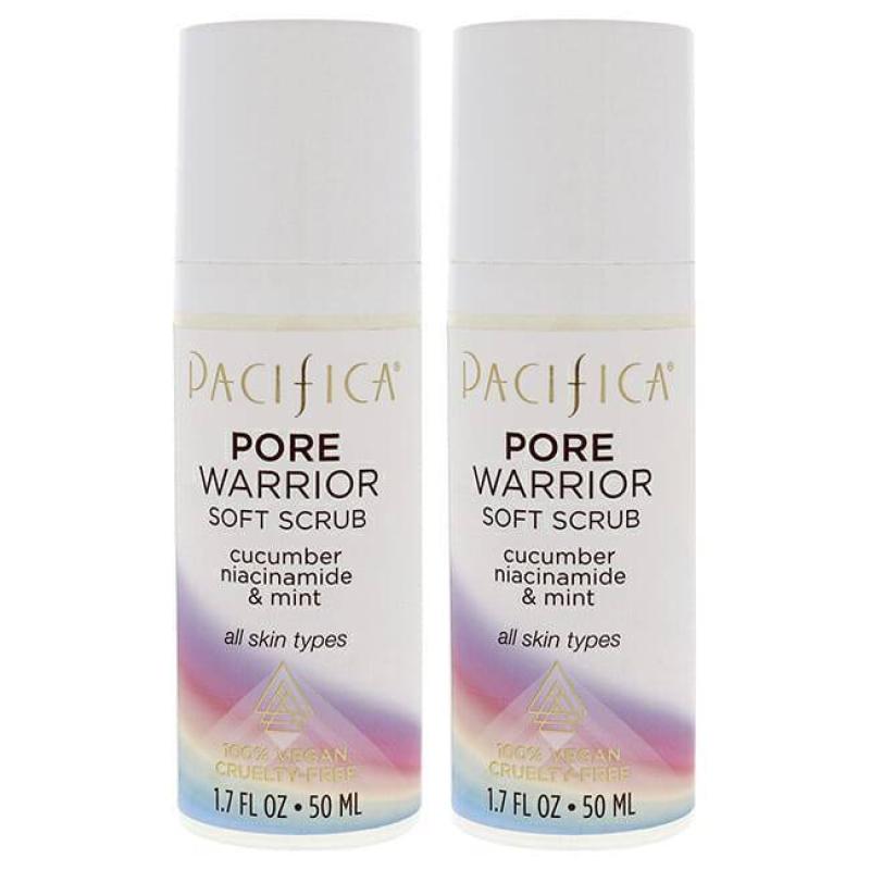 Pore Warrior Soft Scrub by Pacifica for Unisex - 1.7 oz Scrub - Pack of 2