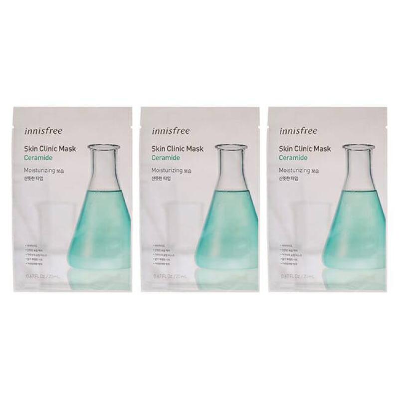 Skin Clinic Mask - Ceramide by Innisfree for Unisex - 0.67 oz Mask - Pack of 3