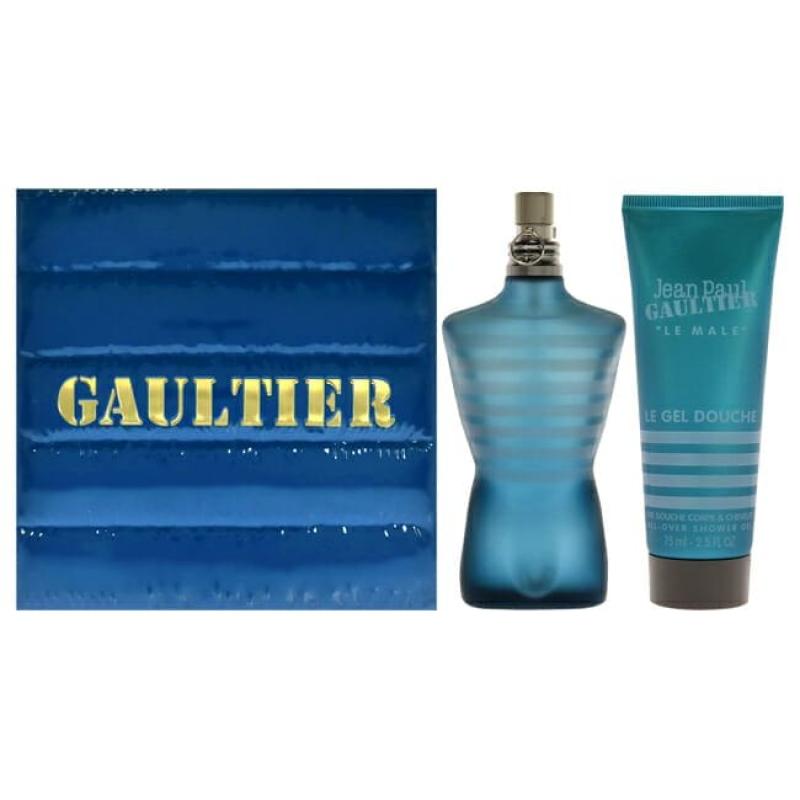 Le Male By Jean Paul Gaultier For Men - 2 Pc Gift Set 4.2Oz Edt Spray, 2.5Oz All-Over Shower Gel