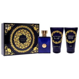 Dylan Blue by Versace for Men - 3 Pc Gift Set 1.7oz EDT Spray, 1.7oz After Shave Balm, 1.7oz Perfumed Bath Shower Gel