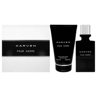 Carven Pour Homme by Carven for Men - 2 Pc Gift Set 1.66oz EDT Spray, 3.33oz After Shave Balm