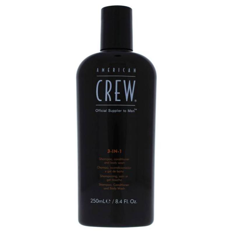 3 In 1 Shampoo, Conditioner &amp; Body Wash by American Crew for Men - 8.4 oz Shampoo, Conditioner &amp; Body Wash