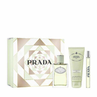 PRADA LES INFUSIONS DE IRIS 3 PCS SET: 3.4 EAU DE PARFUM SPRAY + 0.3 OZ EAU DE PARFUM ROLLERBALL + 3.4 BODY LOTION