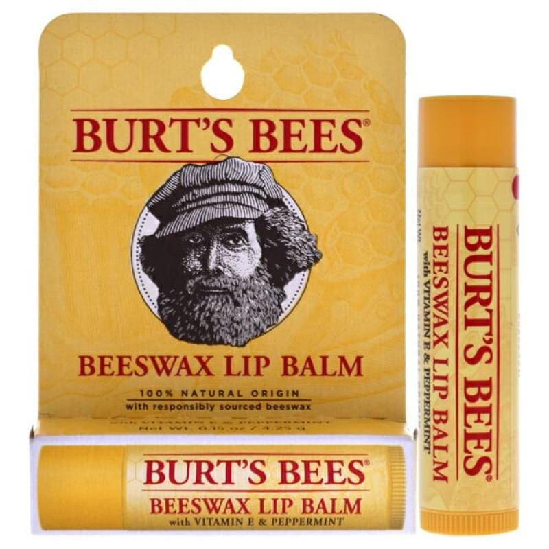 Beeswax Lip Balm With Vitamin E Peppermint Blister by Burts Bees for Unisex - 0.15 oz Lip Balm Blister
