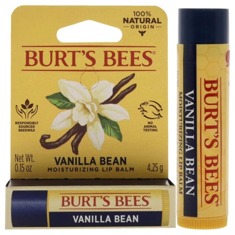 Vanilla Bean Moisturizing Lip Balm Blister by Burts Bees for Unisex - 0.15 oz Lip Balm