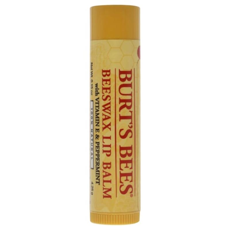 Beeswax Lip Balm With Vitamin E Peppermint by Burts Bees for Unisex - 0.15 oz Lip Balm