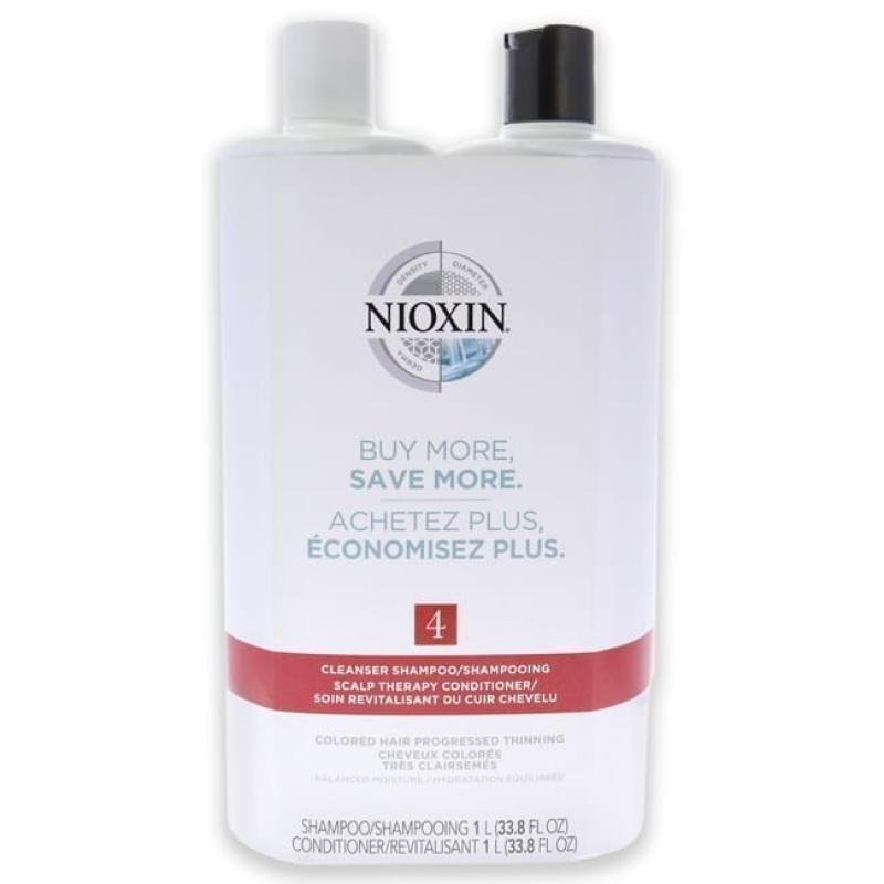 System 4 Kit by Nioxin for Unisex - 2 Pc 33.8 oz Shampoo, Conditioner
