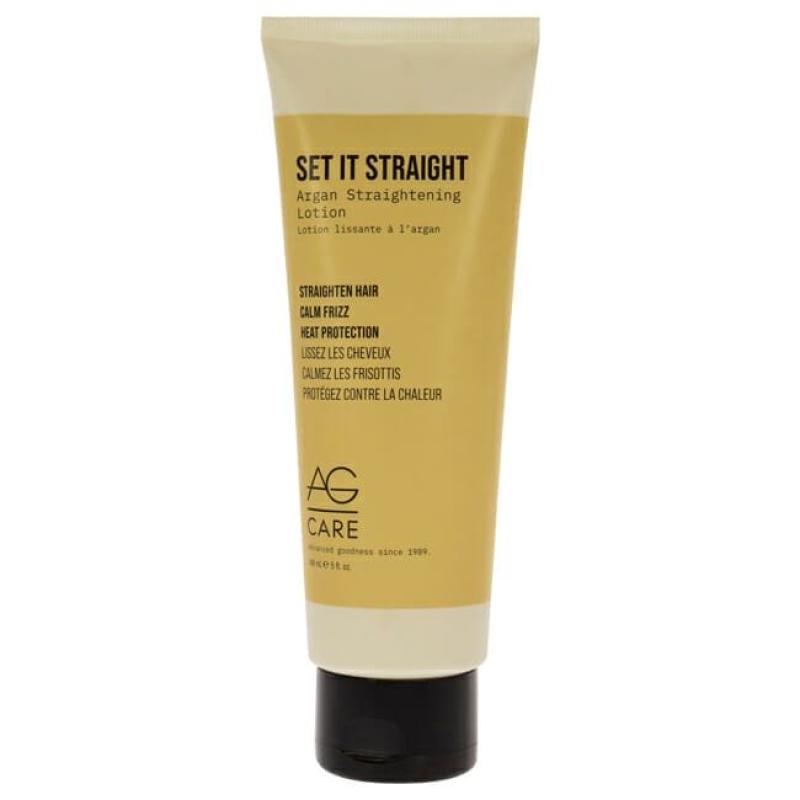 Set It Straight Argan Straightening Lotion by AG Hair Cosmetics for Unisex - 5 oz Lotion