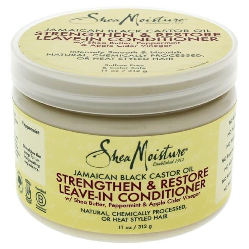Jamaican Black Castor Oil Strengthen and Grow Leave-In Conditioner by Shea Moisture for Unisex - 11 oz Conditioner