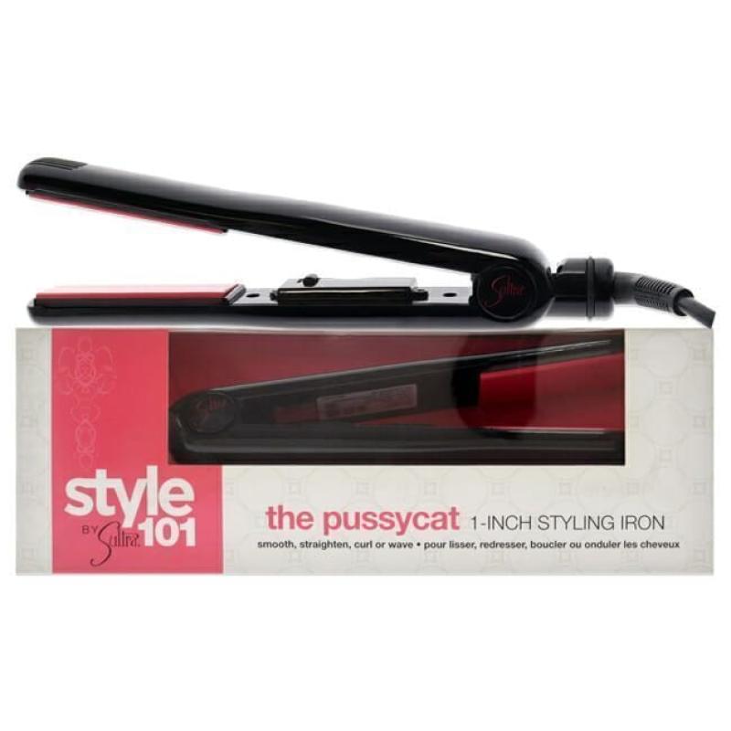 Style 101 The Pussycat Flat Iron - Black by Sultra for Unisex - 1 Inch Flat Iron