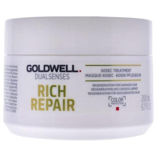 Dualsenses Rich Repair 60 Sec Treatment by Goldwell for Unisex - 6.7 oz Treatment