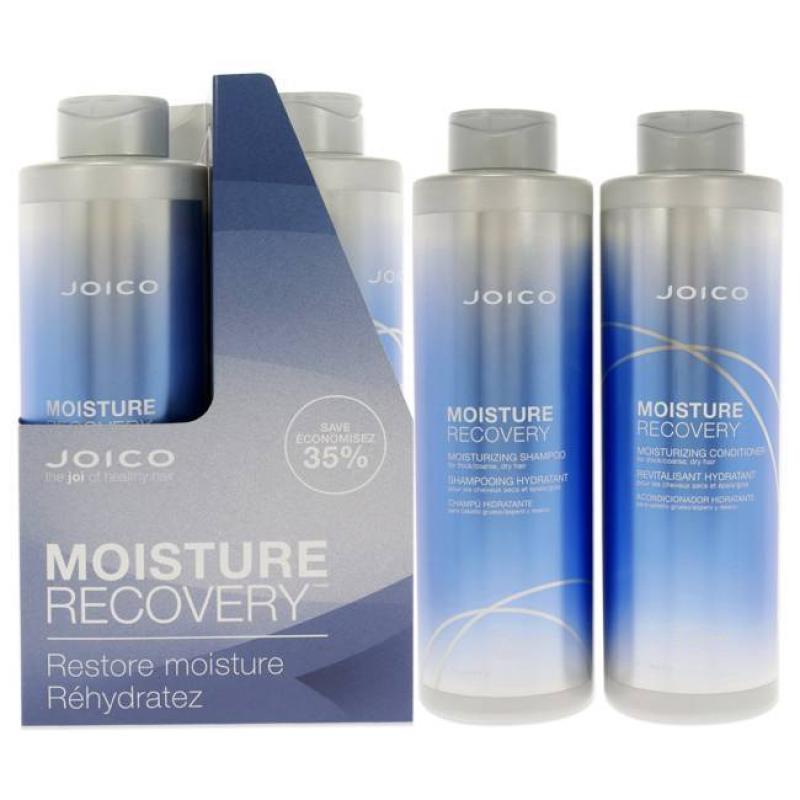 Moisture Recovery Kit by Joico for Unisex - 2 Pc 33.8 oz Shampoo, 33.8 oz Conditioner