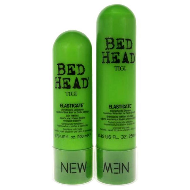 Bed Head Elasticate Strengthening Kit by TIGI for Unisex - 2 Pc 8.45oz Shampoo, 6.76oz Conditioner