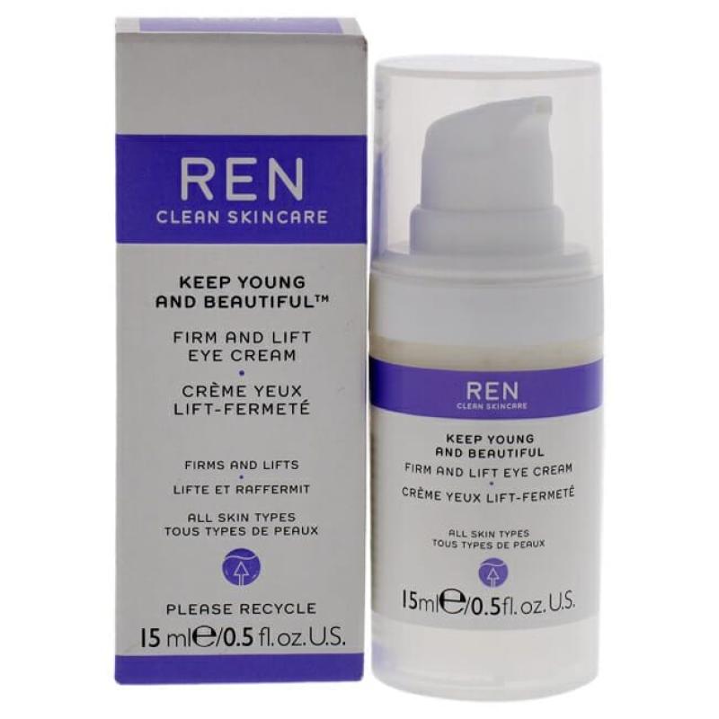 Keep Young and Beautiful Firm and Lift Eye Cream by REN for Unisex - 0.5 oz Eye Cream