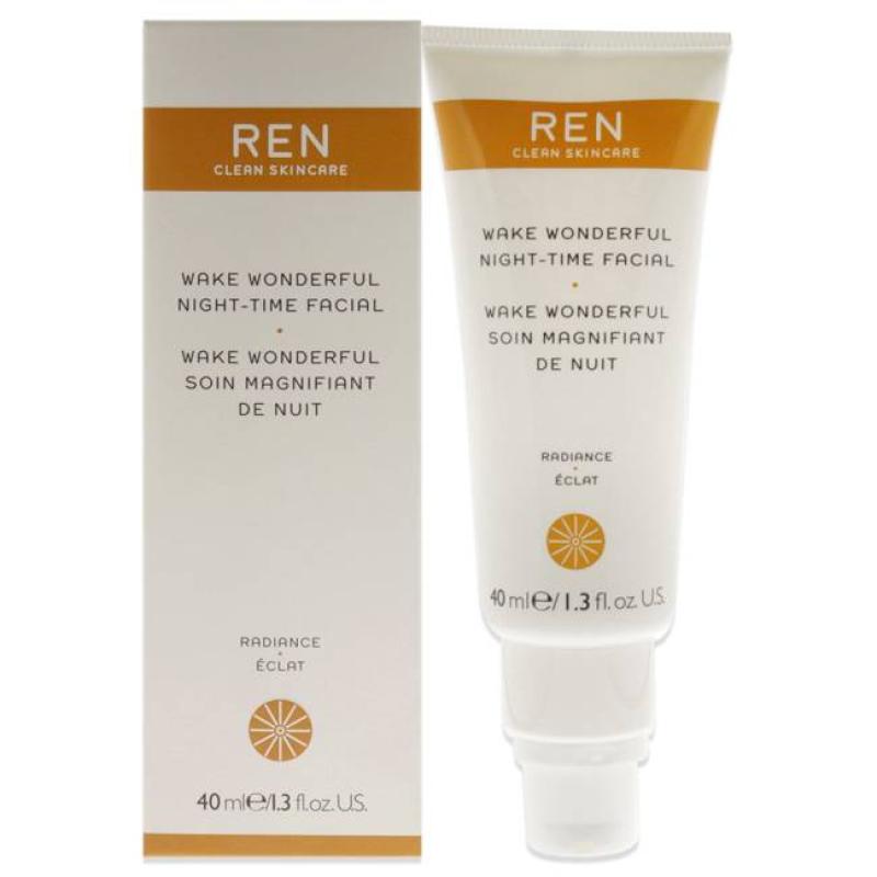 Wake Wonderful Night-Time Facial by REN for Unisex - 1.3 oz Treatment