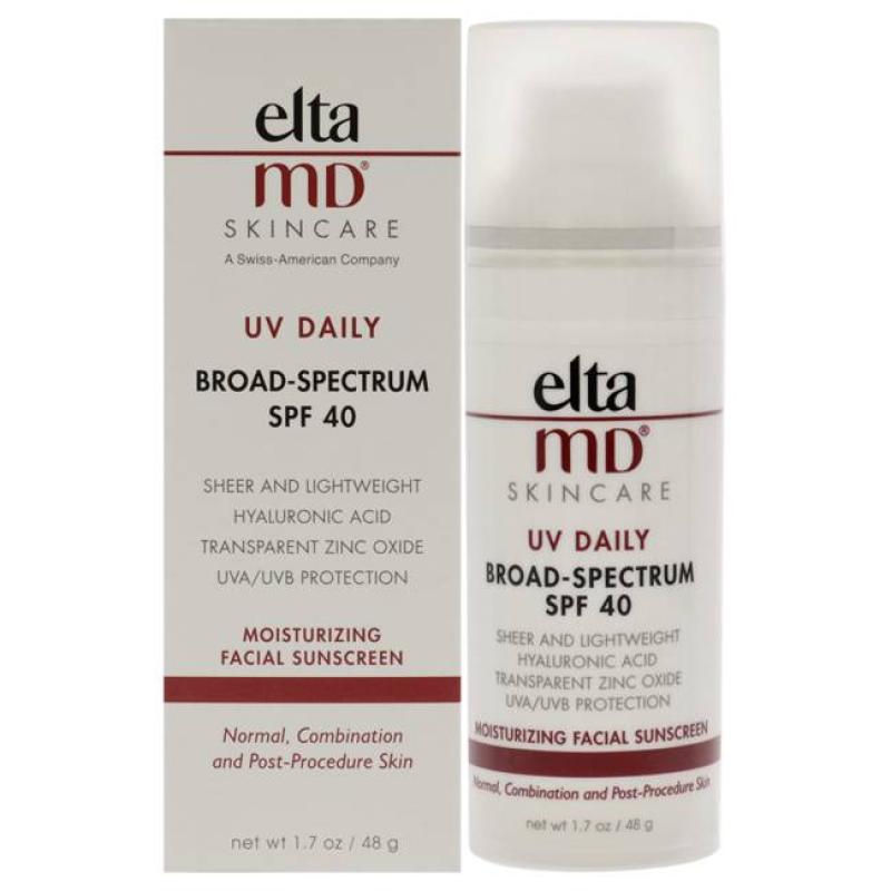 UV Daily Moisturizing Facial Sunscreen SPF 40 by EltaMD for Unisex - 1.7 oz Sunscreen