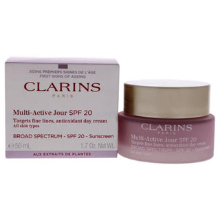 Multi-Active Day Cream SPF 20 - All Skin Types by Clarins for Unisex - 1.7 oz Cream