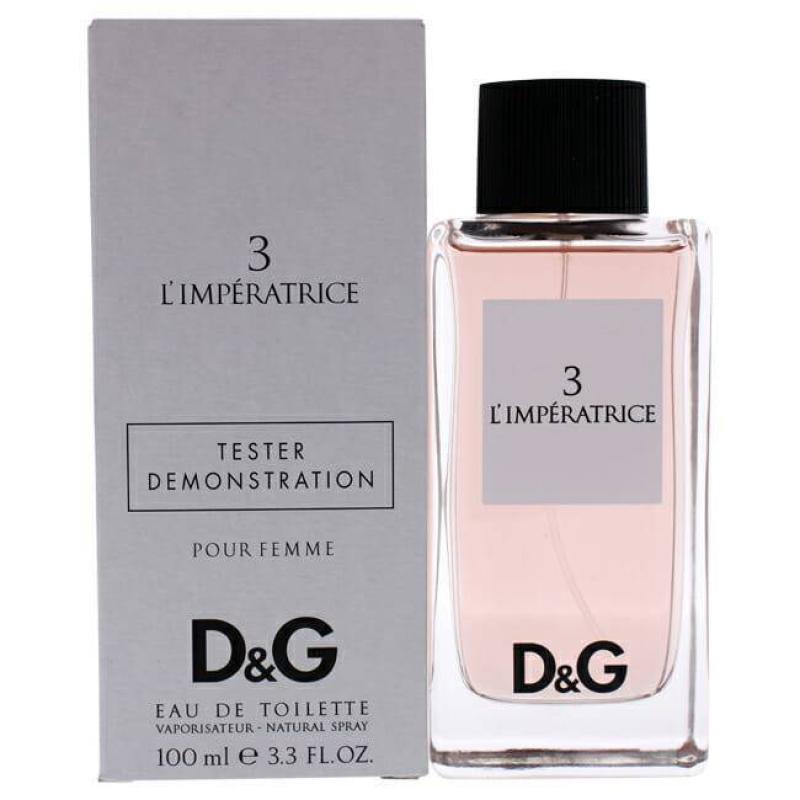 D and G LImperatrice 3 by Dolce and Gabbana for Unisex - 3.3 oz EDT Spray (Tester)
