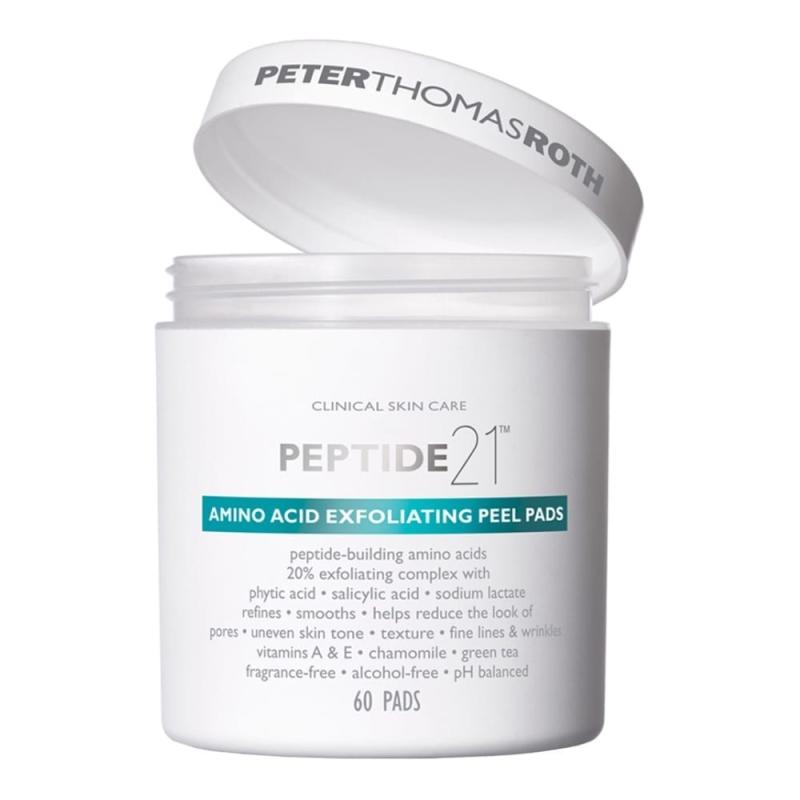 Peter Thomas Roth Peptide 21 Amino Acid Exfoliating Peel Pads 60 Exfoliating Peel Pads For Women