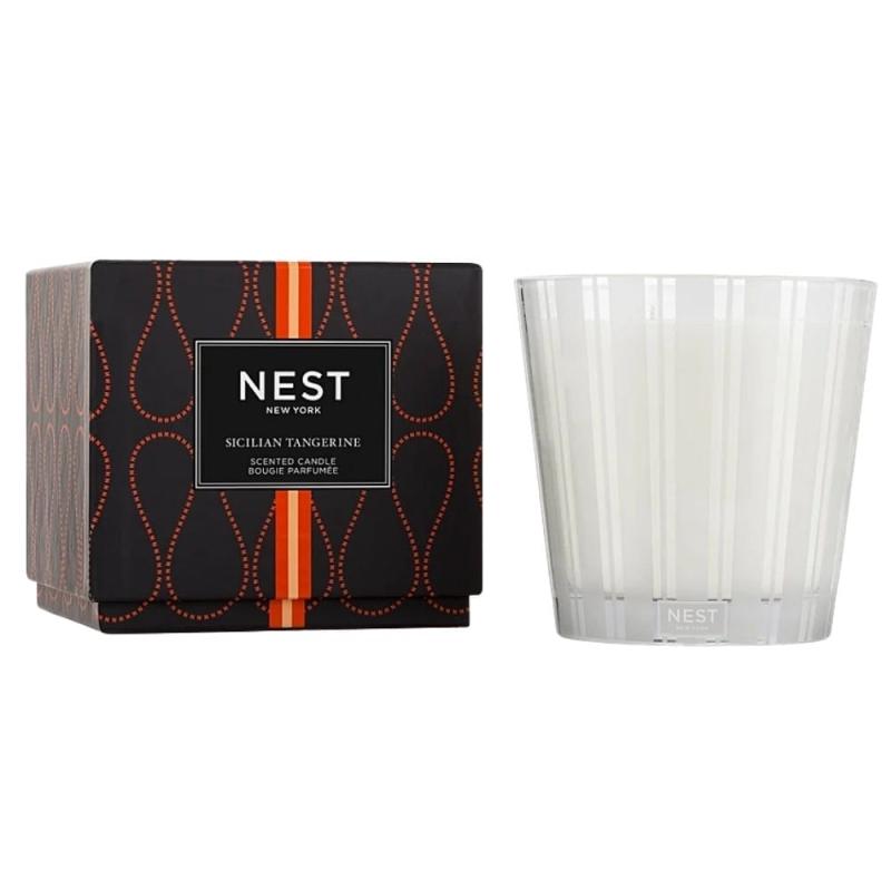 Nest Fragrances Sicilian Tangerine 3-wick  Candle 600 g 21.2 oz candle Approximate Burn Time: 80-100 hours.