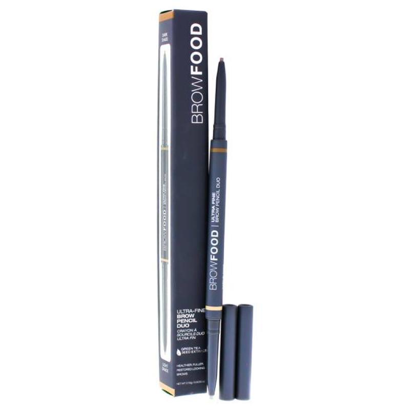 BrowFood Ultra Fine Brow Pencil Duo - Dark Blonde by LashFood for Women - 0.0035 oz Eyebrow Pencil