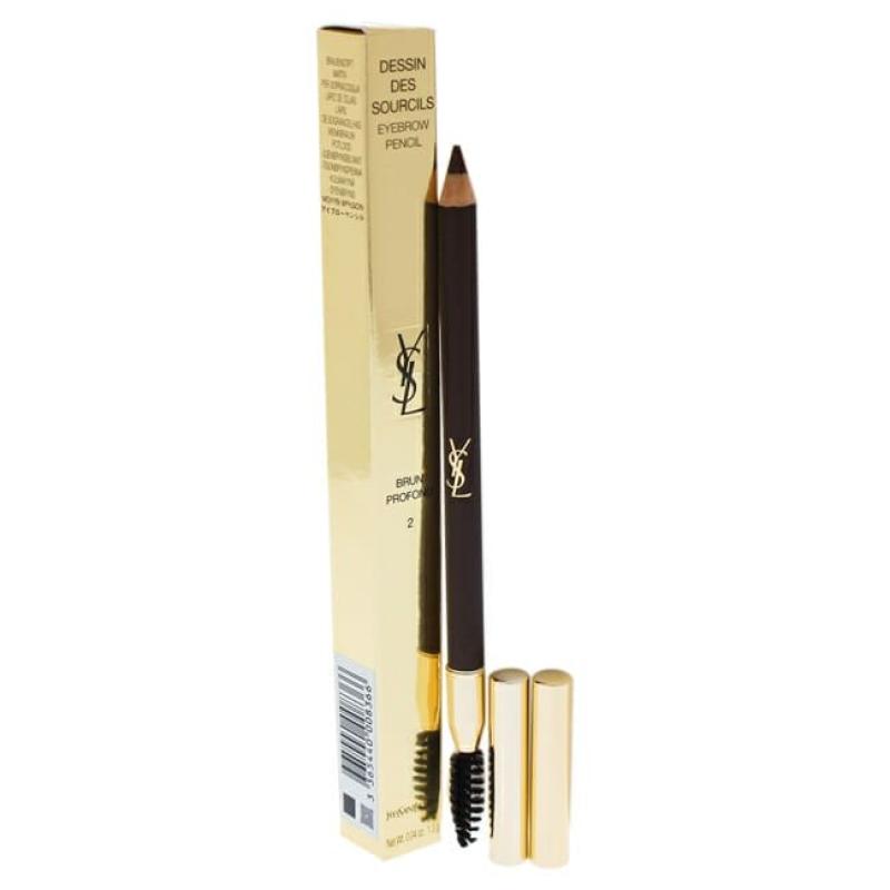 Dessin Des Sourcils Eyebrow Pencil - 2 Dark brown by Yves Saint Laurent for Women - 0.04 oz Eyebrow Pencil