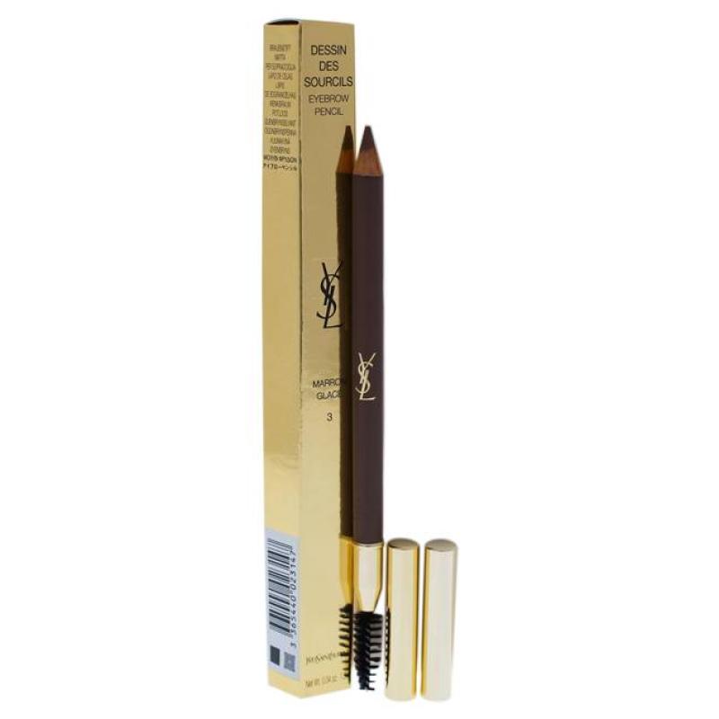 Dessin Des Sourcils Eyebrow Pencil - 3 Glazed Brown by Yves Saint Laurent for Women - 0.04 oz Eyebrow Pencil