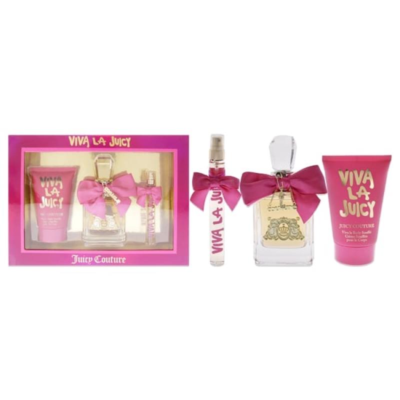 Viva La Juicy by Juicy Couture for Women - 3 Pc Gift Set 3.4oz EDP Spray, 4.2oz Viva La Body Lotion, 10ml EDP Spray