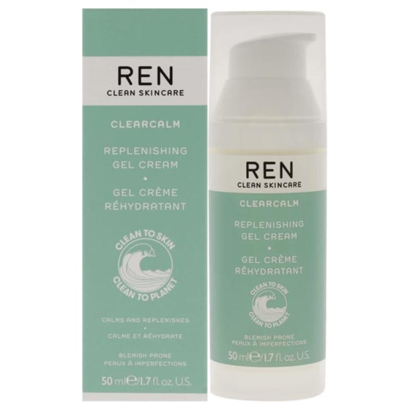 Clearcalm Replenishing Gel Cream by Ren for Women - 1.7 oz Gel