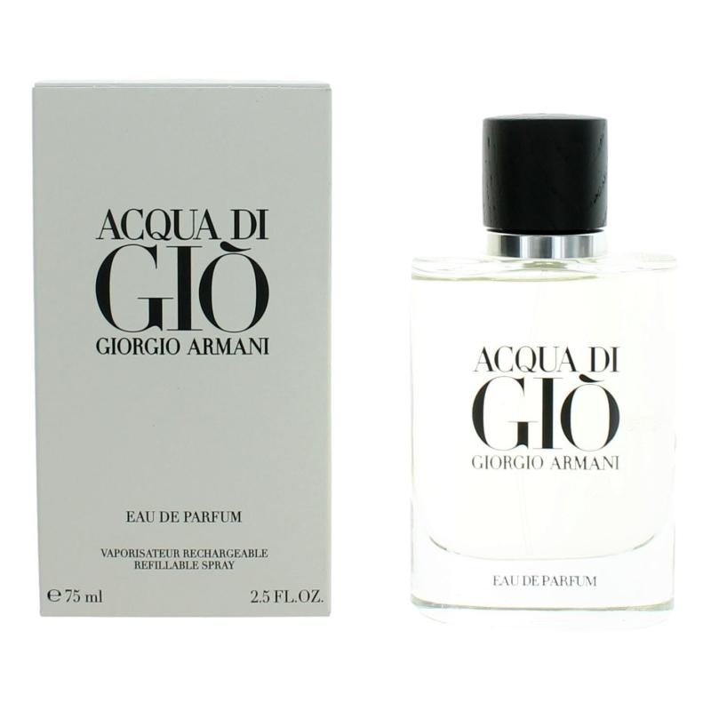 Acqua Di Gio By Giorgio Armani, 2.5 Oz Eau De Parfum Spray Refillable For Men