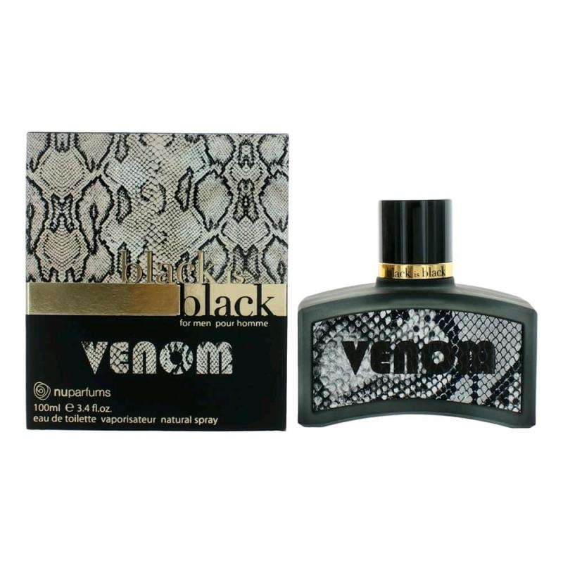 Black Is Black Venom By Nuparfums, 3.4 Oz Eau De Toilette Spray For Men
