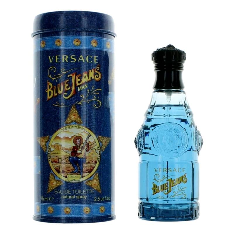 Blue Jeans By Versace, 2.5 Oz Eau De Toilette Spray For Men