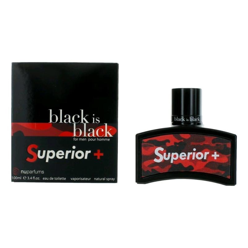 Black Is Black Superior By Nu Parfumes, 3.4 Oz Eau De Toilette Spray For Men