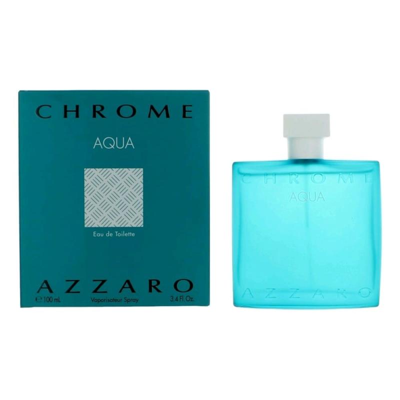 Chrome Aqua By Azzaro, 3.4 Oz Eau De Toilette Spray For Men