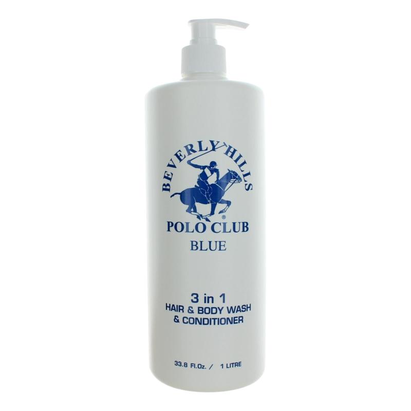Bhpc Blue By Beverly Hills Polo Club, 33.8 Oz 3-In-1 Hair &amp; Body Wash &amp; Conditioner For Men