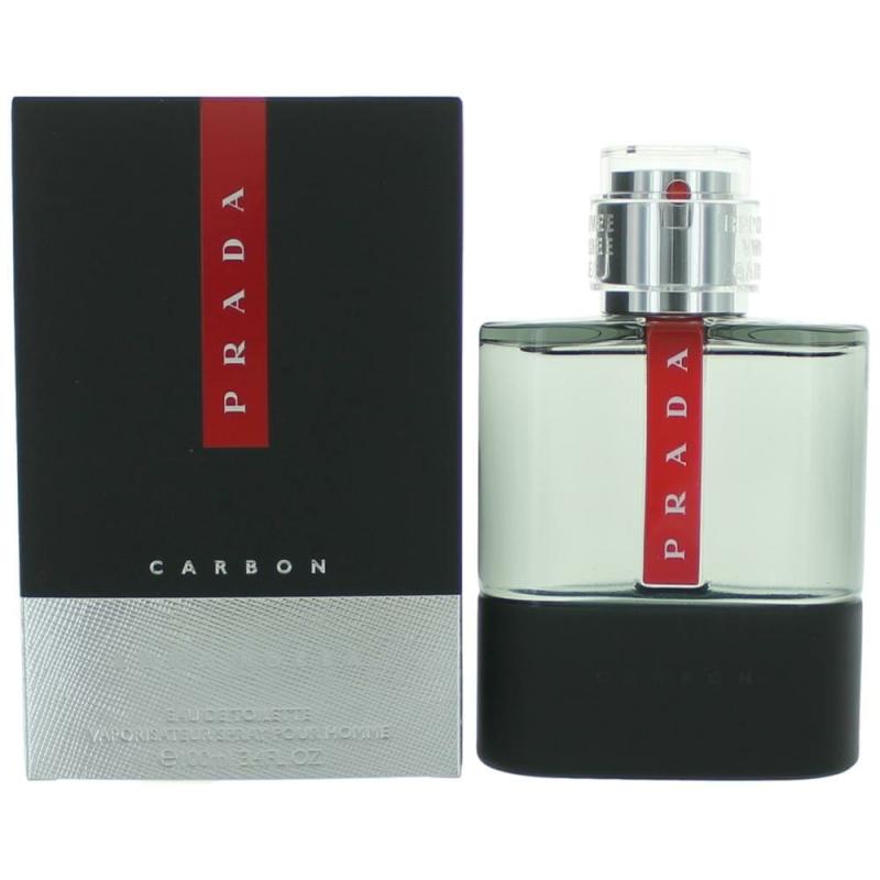 Prada Luna Rossa Carbon By Prada, 3.4 Oz Eau De Toilette Spray For Men