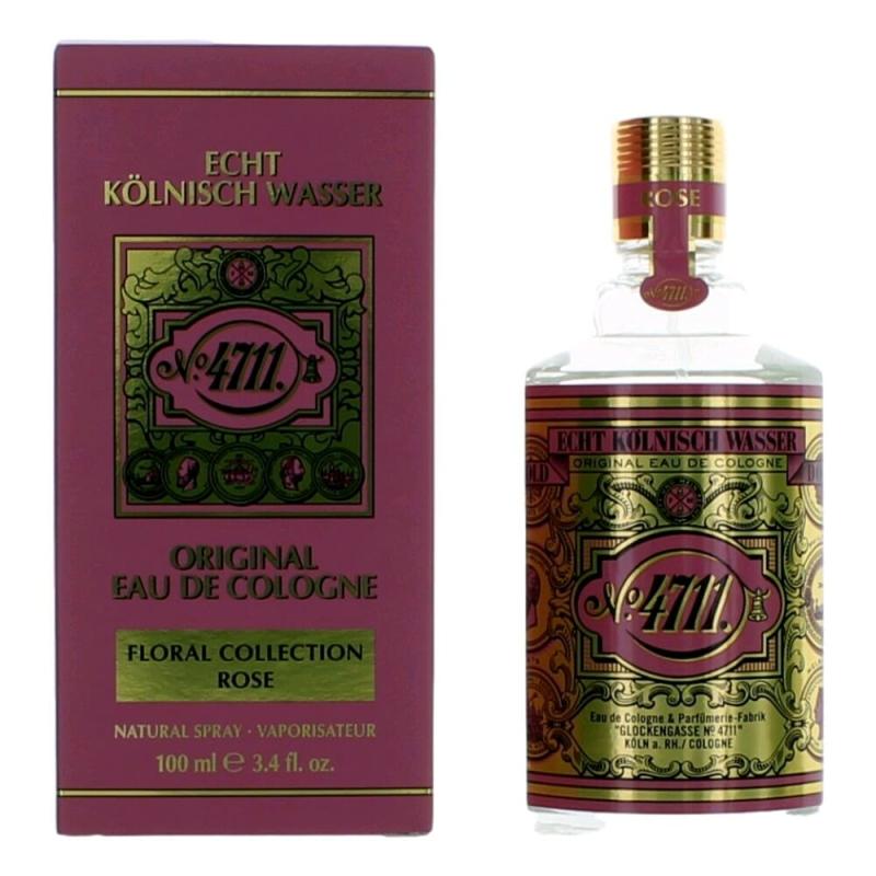 4711 Floral Collection Rose By 4711, 3.4 Oz Eau De Cologne Spray For Unisex