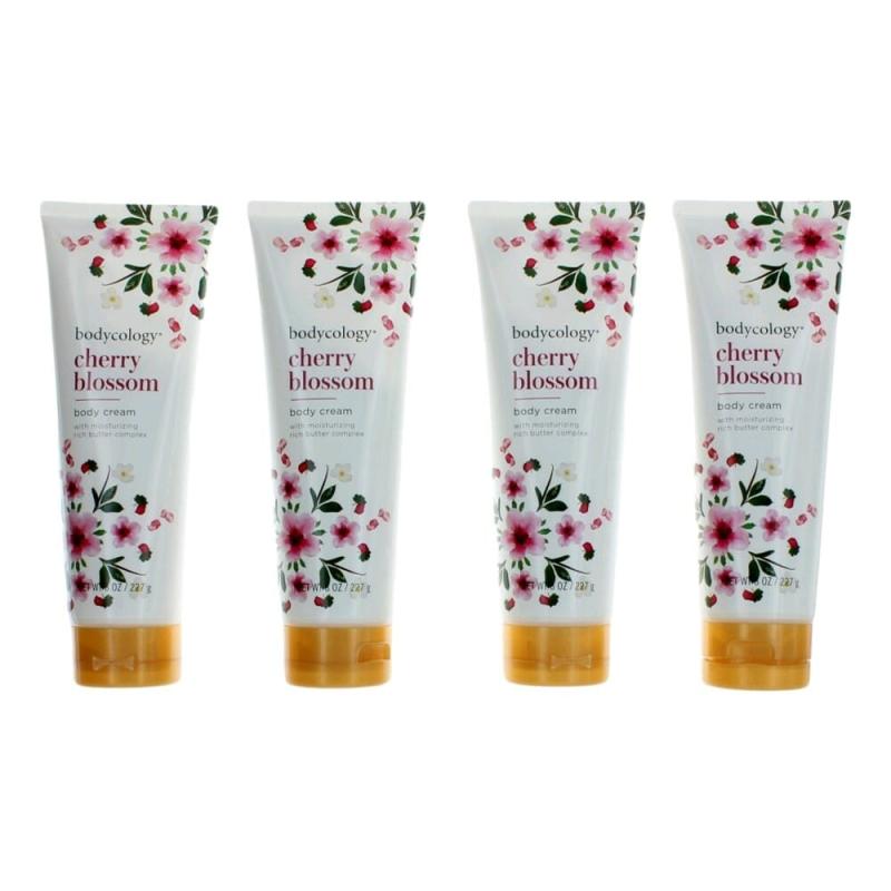 Cherry Blossom By Bodycology, 4 Pack 8 Oz Moisturizing Body Cream For Women