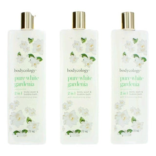 Pure White Gardenia By Bodycology, 3 Pack 16 Oz 2 In 1 Body Wash &amp; Bubble Bath For Women