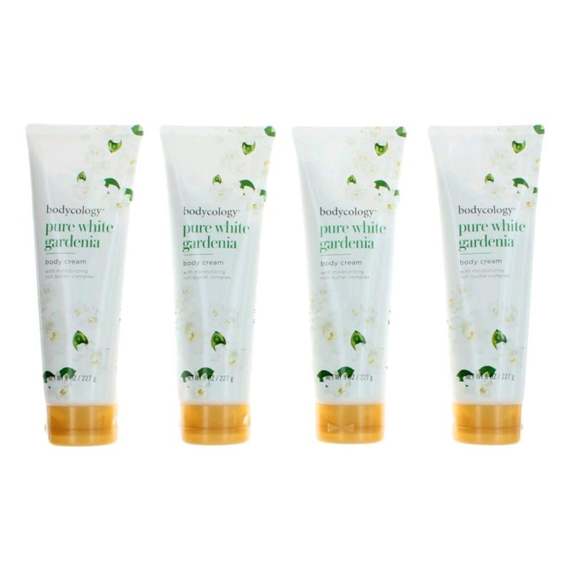 Pure White Gardenia By Bodycology, 4 Pack 8 Oz Moisturizing Body Cream For Women