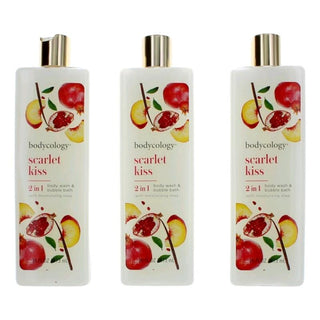 Scarlet Kiss By Bodycology, 3 Pack 16 Oz 2 In 1 Body Wash &amp; Bubble Bath For Women