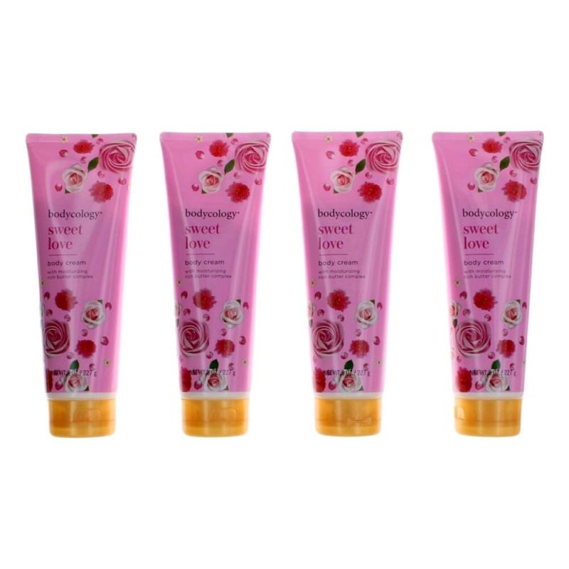 Sweet Love By Bodycology, 4 Pack 8 Oz Moisturizing Body Cream For Women