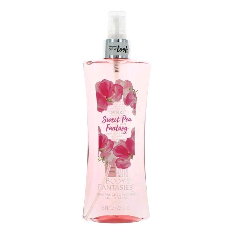 Pink Sweet Pea Fantasy By Body Fantasies, 8 Oz Fragrance Body Spray For Women