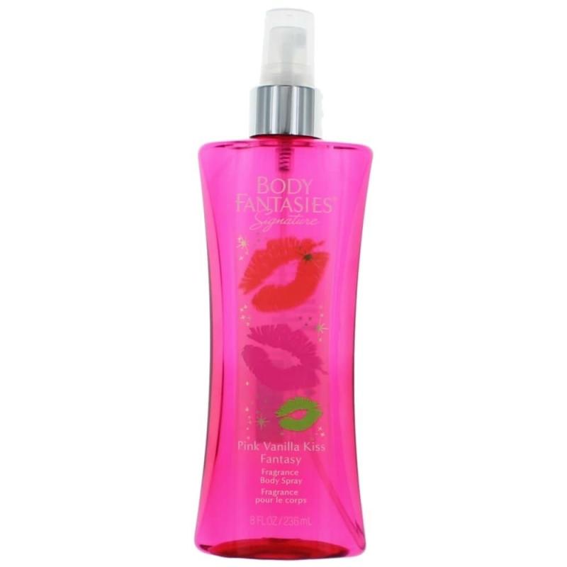 Pink Vanilla Kiss Fantasy By Body Fantasies, 8 Oz Fragrance Body Spray For Women